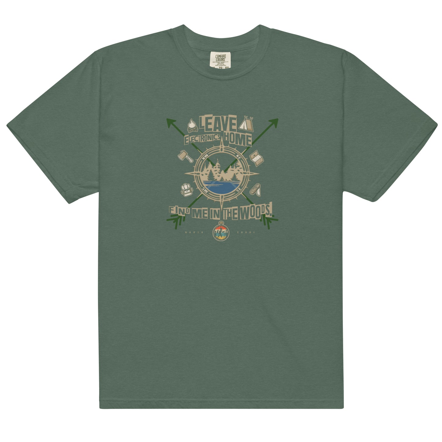 Find Me in the Woods - Unisex garment-dyed heavyweight t-shirt