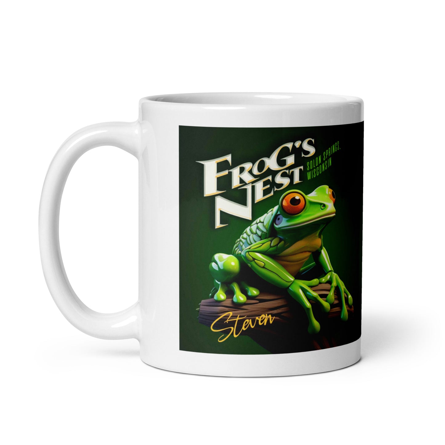 Frog's Nest - White glossy mug