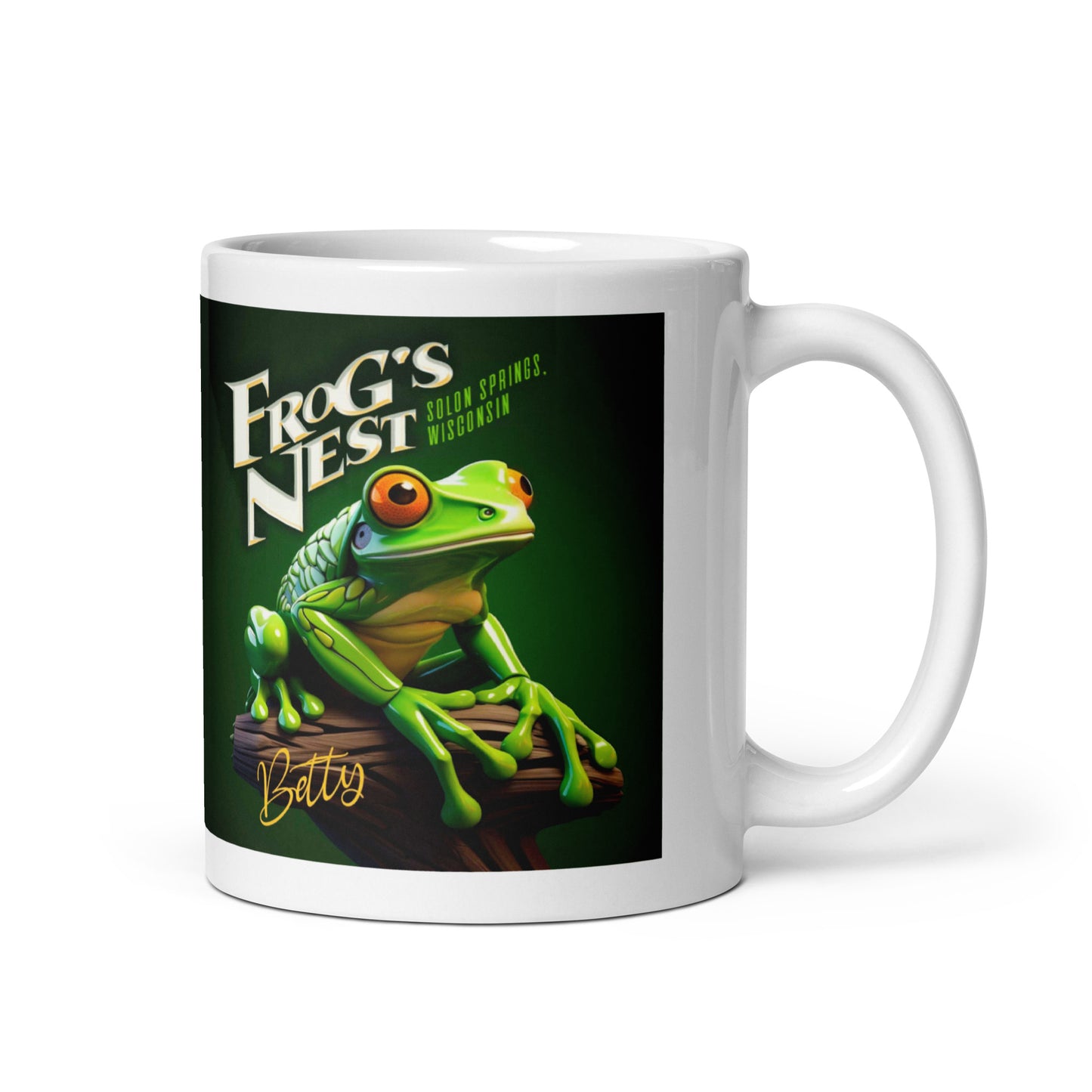 Frog's Nest - White glossy mug