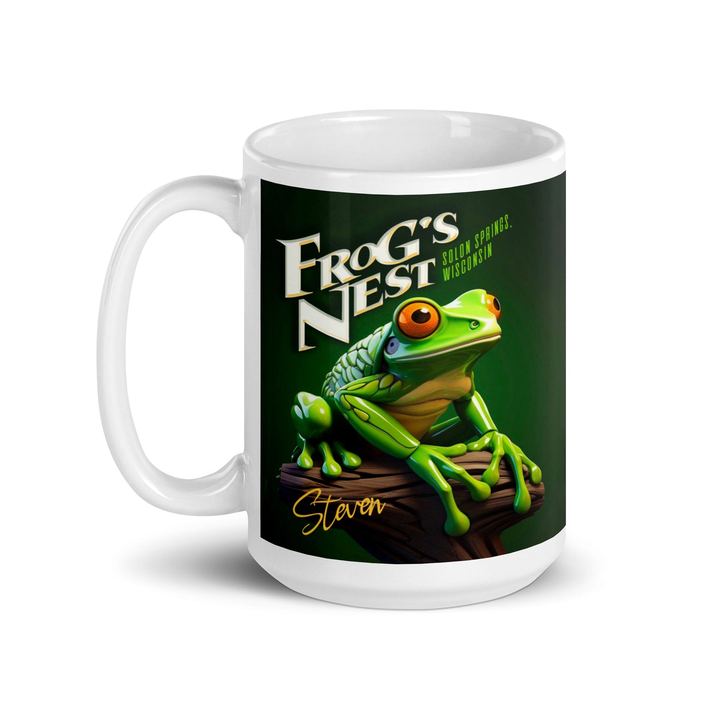 Frog's Nest - White glossy mug