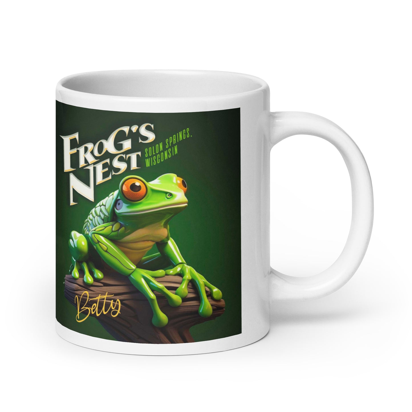 Frog's Nest - White glossy mug