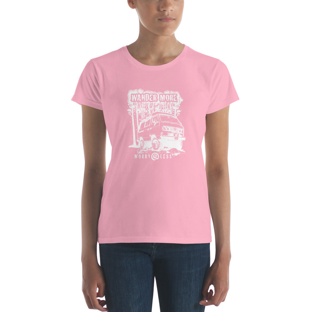 Wander More, Worry Less - Women's Fitted t-shirt