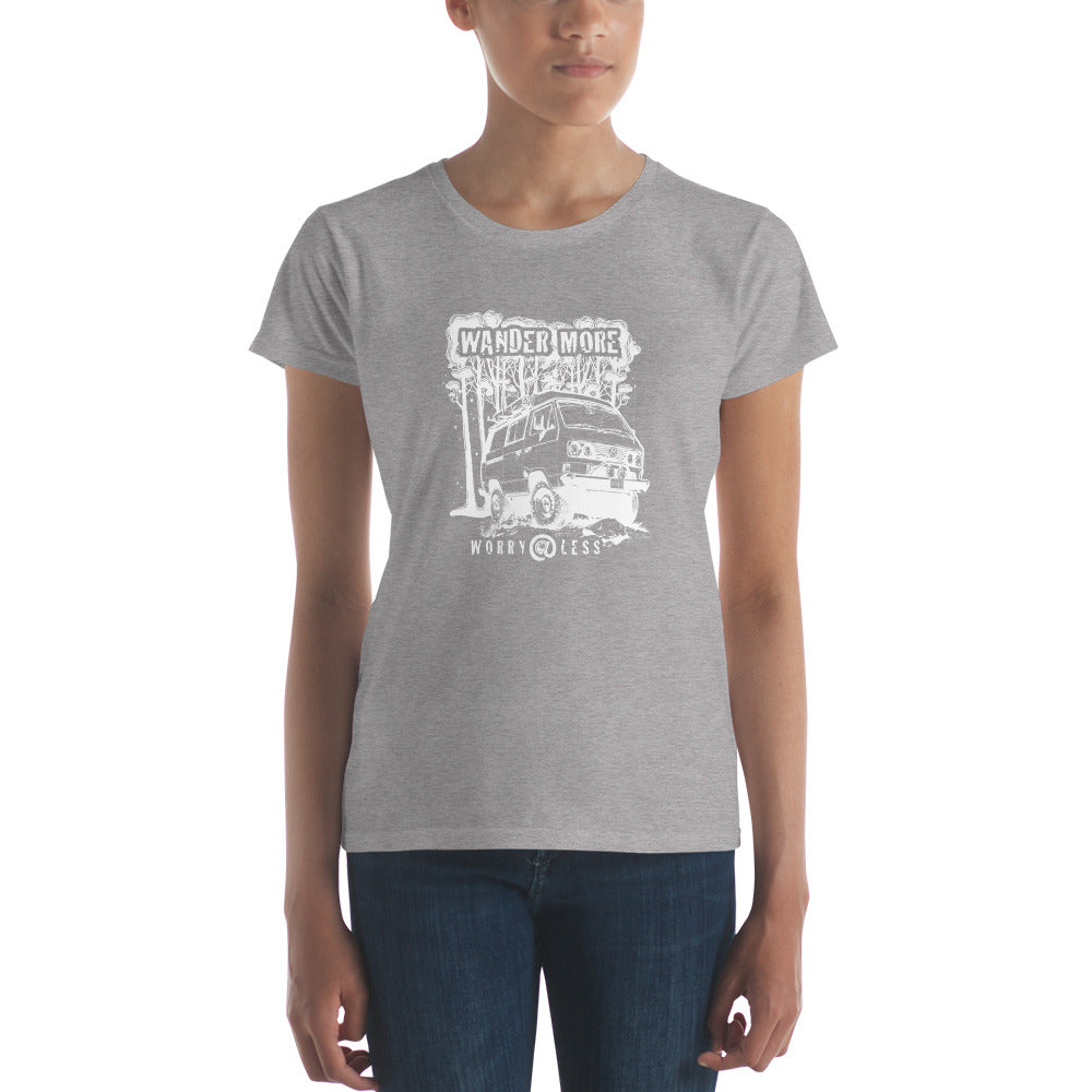 Wander More, Worry Less - Women's Fitted t-shirt