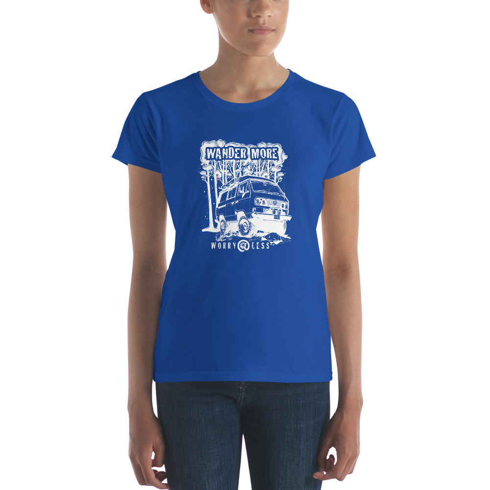 Wander More, Worry Less - Women's Fitted t-shirt