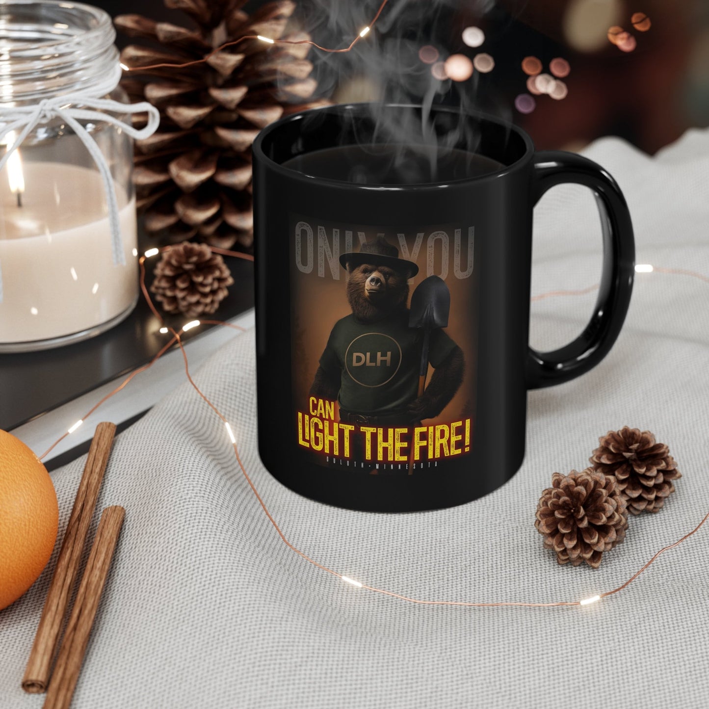 Only YOU Can Light the Fire! - 11oz Black Mug